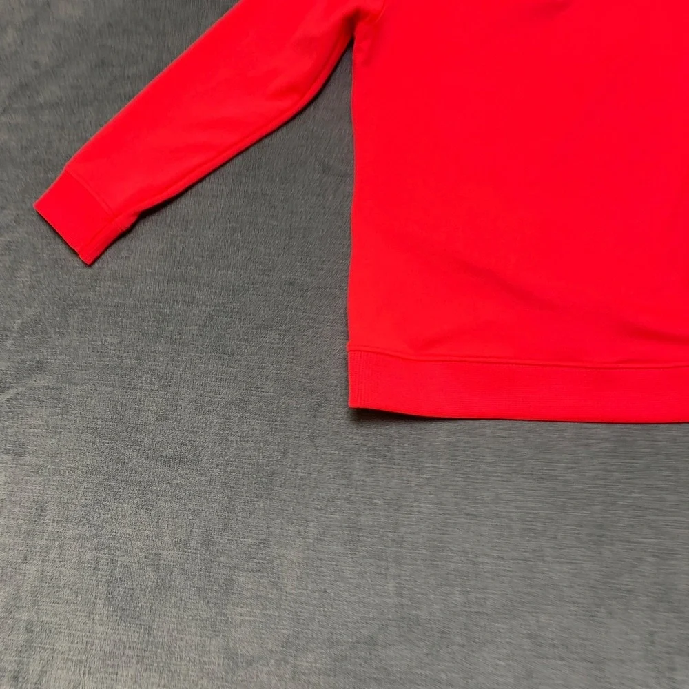 Nike Dri-Fit Sweatshirt Girls 24M Red Crossover Swoosh Logo Athletic Performance